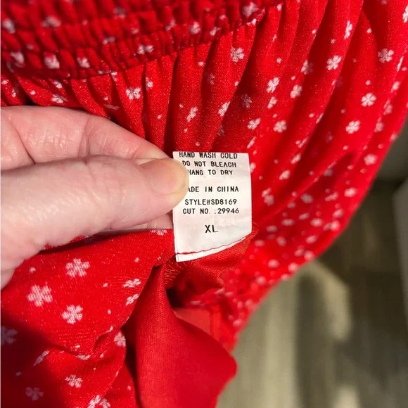 Siren Lily Red Polka Dot Midi Dress - Picture 7 of 8